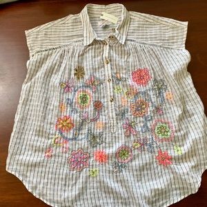 Pilcro and the Letterpress Blouse NWT Large